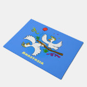 Cute grappige cockatoeages cartoon deurmat (Schuin)