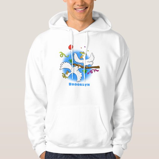 Cute grappige cockatoeages cartoon hoodie (Voorkant)