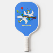 Cute grappige cockatoeages cartoon pickleball paddle (Voorkant)