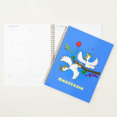 Cute grappige cockatoeages cartoon planner (Display)