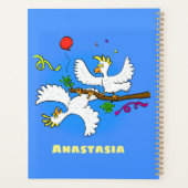 Cute grappige cockatoeages cartoon planner (Achterkant)