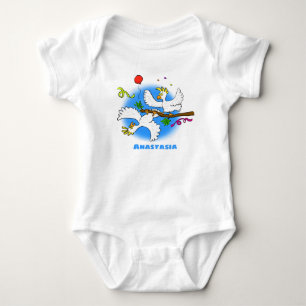 Cute grappige cockatoeages cartoon romper