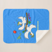 Cute grappige cockatoeages cartoon sherpa deken (Voorkant (horizontaal))