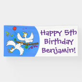 Cute grappige cockatoeages cartoon spandoek (Horizontaal)