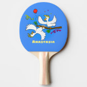 Cute grappige cockatoeages cartoon tafeltennisbatje (Achterkant)