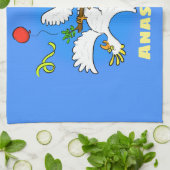 Cute grappige cockatoeages cartoon theedoek (Gevouwen)