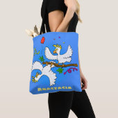 Cute grappige cockatoeages cartoon tote bag (Dichtbij)