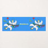 Cute grappige cockatoeages cartoon yogamat (Achterkant (horizontaal))