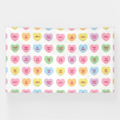 Cute grappige conversatieharten feest achtergrond spandoek (Horizontaal)