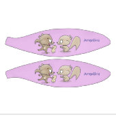 Cute grappige eekhoorns cartoon illustratie basketbal (Panelen)