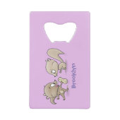 Cute grappige eekhoorns cartoon illustratie creditkaart flessenopener (Voorkant)