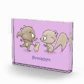 Cute grappige eekhoorns cartoon illustratie fotoblokken (Rechts)