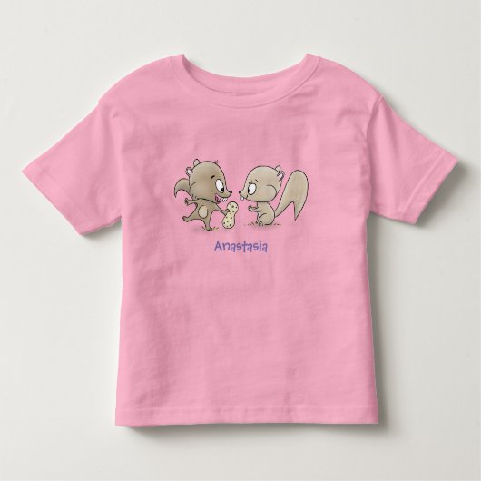 Cute grappige eekhoorns cartoon illustratie kinder shirts (Voorkant)