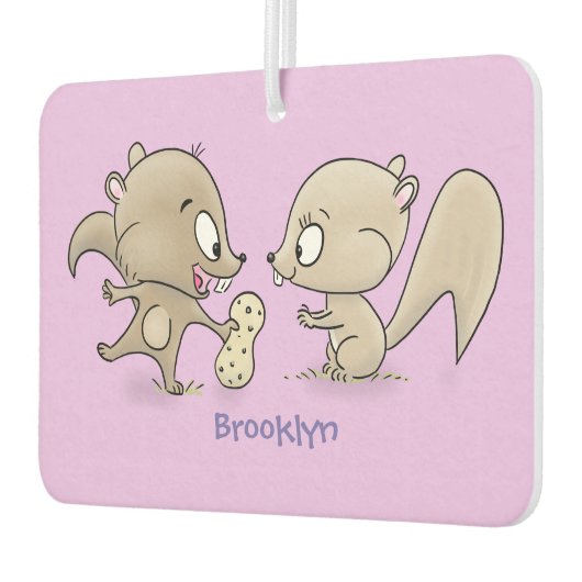 Cute grappige eekhoorns cartoon illustratie luchtverfrisser (Links)