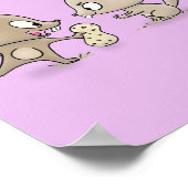 Cute grappige eekhoorns cartoon illustratie poster (Hoek)