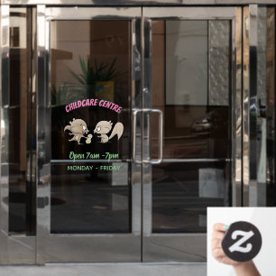 Cute grappige eekhoorns cartoon illustratie raamsticker