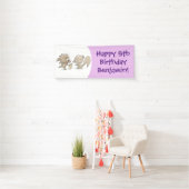 Cute grappige eekhoorns cartoon illustratie spandoek (Insitu)