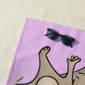 Cute grappige eekhoorns cartoon illustratie strandlaken (In situ)