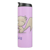 Cute grappige eekhoorns cartoon illustratie thermosbeker (Geroteerd rechts)