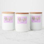 Cute grappige eekhoorns cartoon illustratie voedselcontainer etiket (Flessen)