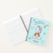 Cute Grappige Eenhoorn Heeft Mijn Huiswerk Grappig Notitieboek (Binnen)