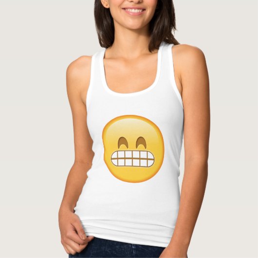Cute, grappige emoji Tanktop (Voorkant)