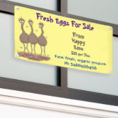 Cute grappige emu-cartoon-eieren voor verkoop spandoek (Buitenkant Gebouw)