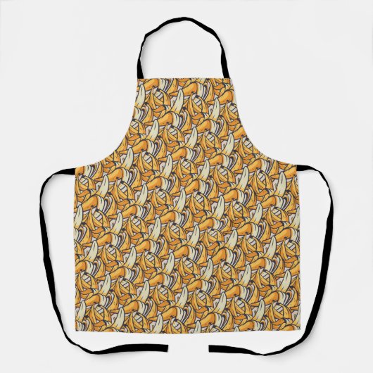Cute grappige Gele Banana Pattern Gift Cute Summer Schort (Voorkant)