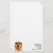 Cute grappige Golden Retriever hond Briefpapier (Voorkant / Achterkant)