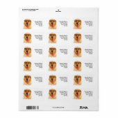 Cute grappige Golden Retriever hond Etiket (Full Sheet)