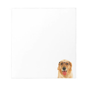 Cute grappige Golden Retriever hond Notitieblok