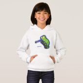 Cute grappige groene chameleon lizard cartoon (Voorkant volledig)