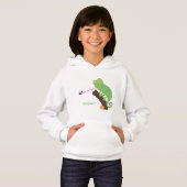 Cute grappige groene chameleon lizard cartoon (Voorkant volledig)