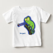 Cute grappige groene chameleon lizard cartoon (Voorkant)