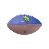 Cute grappige groene chameleon lizard cartoon american football (Gedraaid 270)