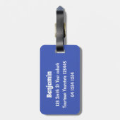 Cute grappige groene chameleon lizard cartoon bagagelabel (Achterkant verticaal)