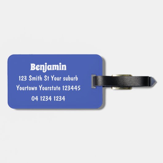 Cute grappige groene chameleon lizard cartoon bagagelabel (Achterkant horizontaal)