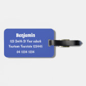 Cute grappige groene chameleon lizard cartoon bagagelabel (Achterkant horizontaal)