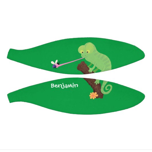 Cute grappige groene chameleon lizard cartoon basketbal (Panelen)