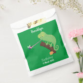 Cute grappige groene chameleon lizard cartoon bedankzakje (Gezegeld)