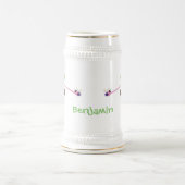 Cute grappige groene chameleon lizard cartoon bierpul (Center)