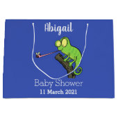 Cute grappige groene chameleon lizard cartoon groot cadeauzakje (Voorkant)