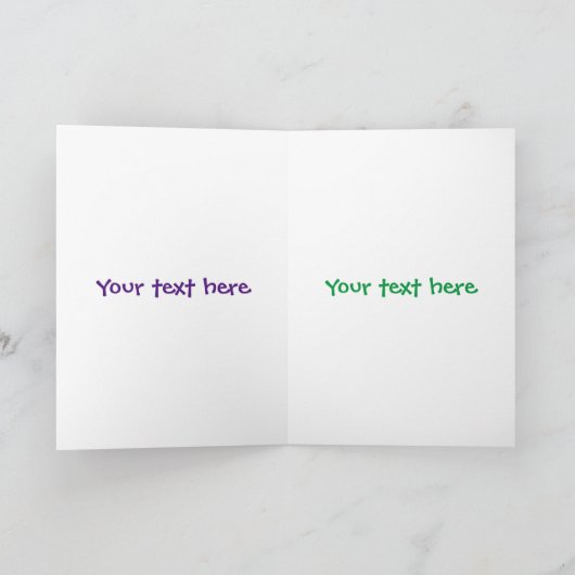 Cute grappige groene chameleon lizard cartoon kaart (Binnen)