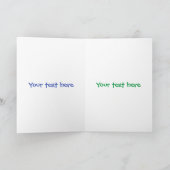 Cute grappige groene chameleon lizard cartoon kaart (Binnen)