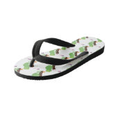 Cute grappige groene chameleon lizard cartoon kinder teenslippers (Schuin)