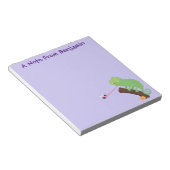 Cute grappige groene chameleon lizard cartoon notitieblok (Schuin)