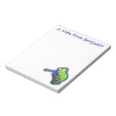 Cute grappige groene chameleon lizard cartoon notitieblok (Linkerzijde)