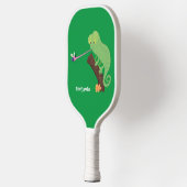 Cute grappige groene chameleon lizard cartoon pickleball paddle (Links)