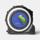 Cute grappige groene chameleon lizard cartoon rolmaat (Voorkant)