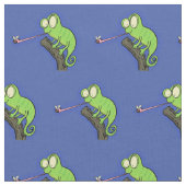 Cute grappige groene chameleon lizard cartoon stof (Close Up)